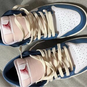 Stylish Blue and White Sneakers